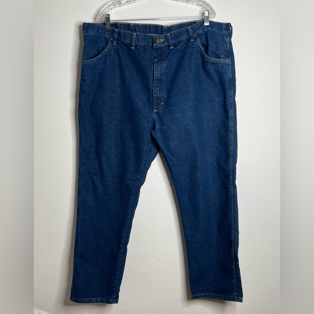Men's Wrangler jeans Regular Fit Comfort Stretch Waist Size 44x29 Blue